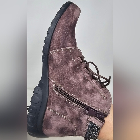 Propet Delaney Women's Suede Ankle Side Zip Bootie Purple Brown Size 7.5 M(B) - Picture 5 of 11